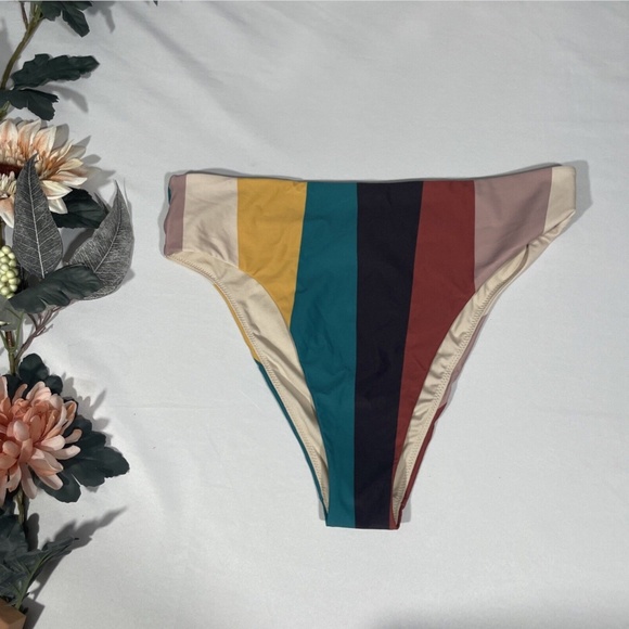 NEW O'Neill [ Medium ] Sapa Stripe High Rise‎ Bikini Bottom - Picture 3 of 12